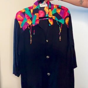 Vintage Geometric Multicolor Shirt